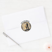 Papa's liefdeskompas ronde sticker (Envelop)