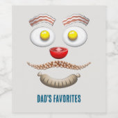 Papa's Lievelingseten Wijn Etiket (Enkel label)