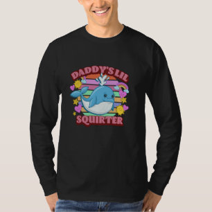 Papa's Lil Squirter Whale Ongepast Funny Adu T-shirt