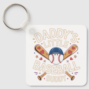 Papa's Little Baseball Buddy Graphic Sleutelhanger