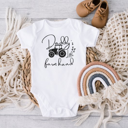 Papa's Little Boerderij Hand Funny Tractor Baby Gi Romper