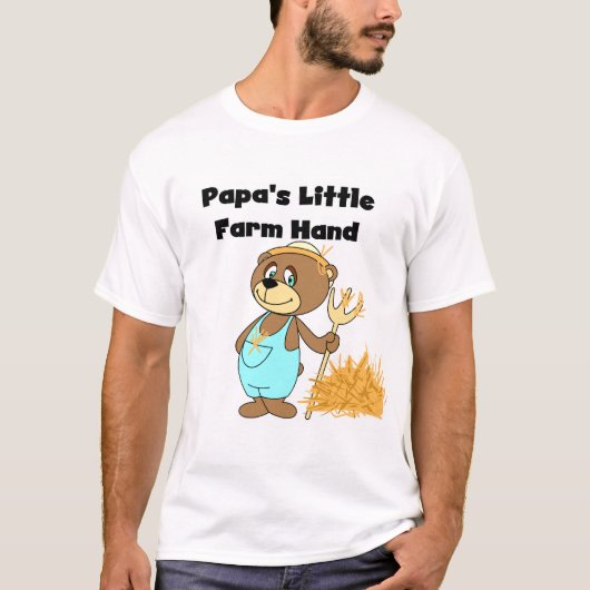 Papa's Little Boerderij Hand Tshirts and Gifts (Voorkant)