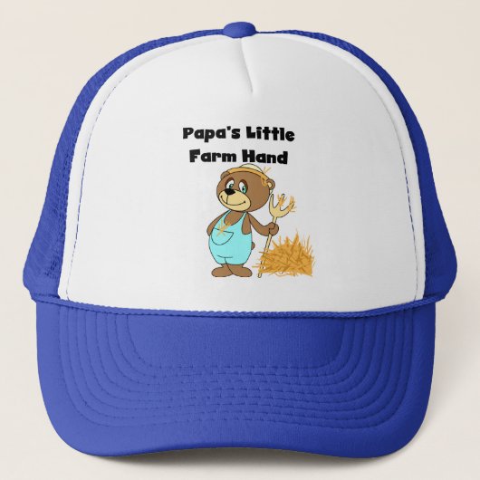 Papa's Little Boerderij Hand Tshirts and Gifts Trucker Pet (Voorkant)