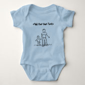 Papa's Little Boy Custom Name of Text T-Shirt (Voorkant)