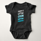 Papa's Little Coon Hunting Princess Baby Bodysuit (Voorkant)
