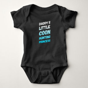 Papa's Little Coon Hunting Princess Baby Bodysuit
