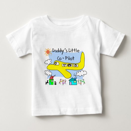 "Papa's Little Copilot" Kinder T-Shirts (Voorkant)