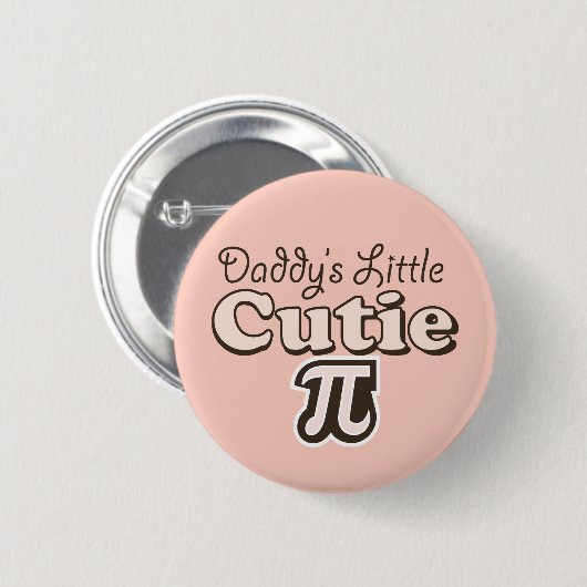 Papa's Little Cutie Pi Button (Voorkant /achterkant)