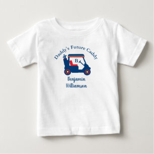 Papa's Little Dude Golf Winkelwagen Naam Monogram