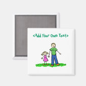 Papa's Little Girl Custom Gift Magnet (blond) (Voorkant / Achterkant)