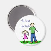Papa's Little Girl Custom Magnet (blond) (Voorkant / Achterkant)