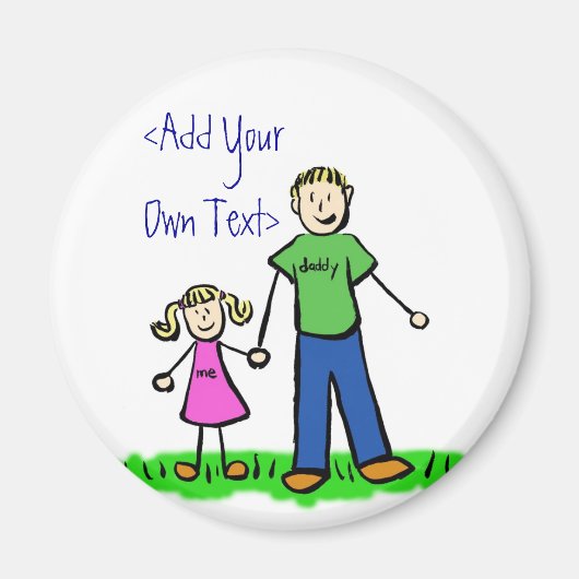 Papa's Little Girl Custom Magnet (blond) (Voorkant)