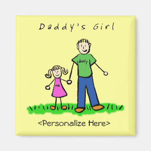Papa's Little Girl Custom Magnet (blond)