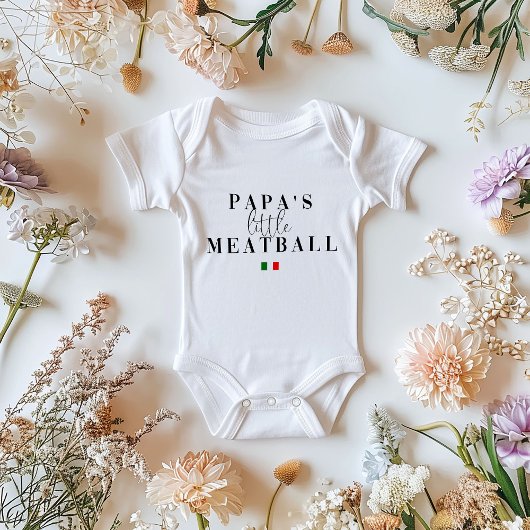 Papas Little Meatball | Schattige Italiaans Baby B Romper