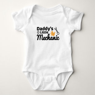 Papa's Little Mechanic Baby Jersey Bodysuit