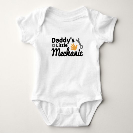 Papa's Little Mechanic Baby Jersey Bodysuit (Voorkant)