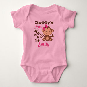 Papa's Little Monkey Roze Bodysuit met Tutu