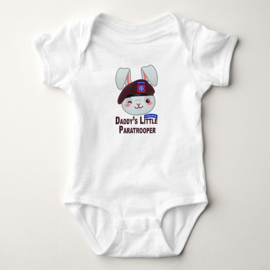 "Papa's Little Paratrooper Bunny" Romper (Voorkant)