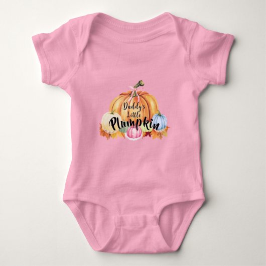 "Papa's Little Plumpkin" Grappige Herfst Pun Pumpk Romper (Voorkant)