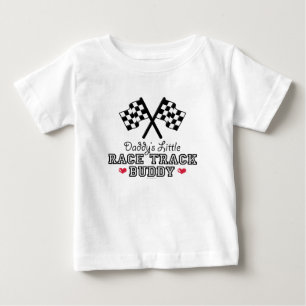 Papa's Little Race Track Buddy Baby T shirt