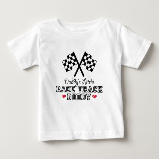 Papa's Little Race Track Buddy Baby T shirt (Voorkant)