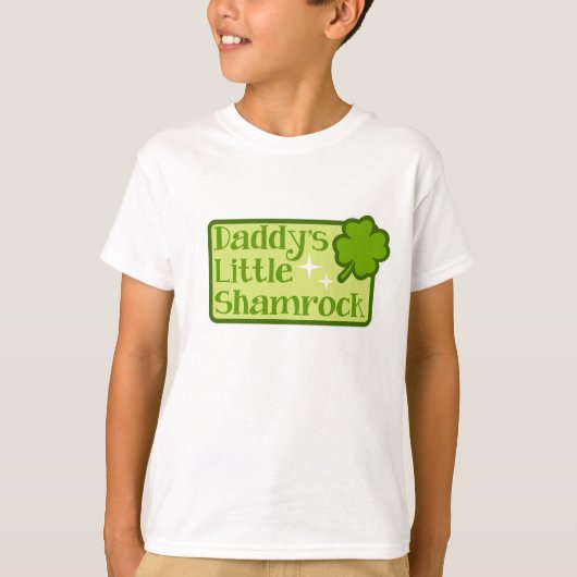 Papa's Little Shamrock Kind T-shirt (Voorkant)