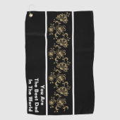 Papa's Lucky Charm: Beste pa Golf Towel Golfhanddoek (Voorkant)