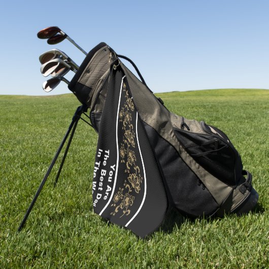 Papa's Lucky Charm: Beste pa Golf Towel Golfhanddoek (Groen)