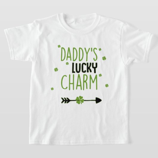 Papa's Lucky Charm St Patricks Day Design T-shirt (Laagn)