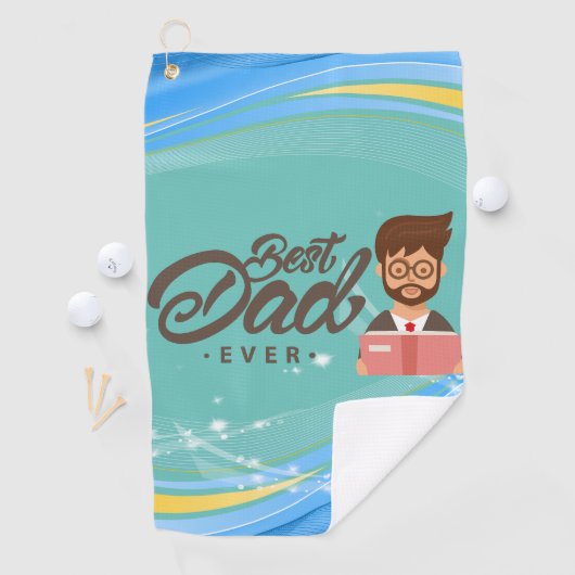 Papa's Lucky Towel: Beste pa Golf Towel Golfhanddoek (Insitu)