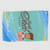 Papa's Lucky Towel: Beste pa Golf Towel Golfhanddoek (Horizontaal)