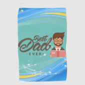 Papa's Lucky Towel: Beste pa Golf Towel Golfhanddoek (Voorkant)