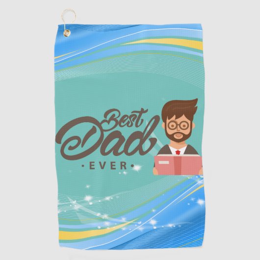 Papa's Lucky Towel: Beste pa Golf Towel Golfhanddoek (Voorkant)