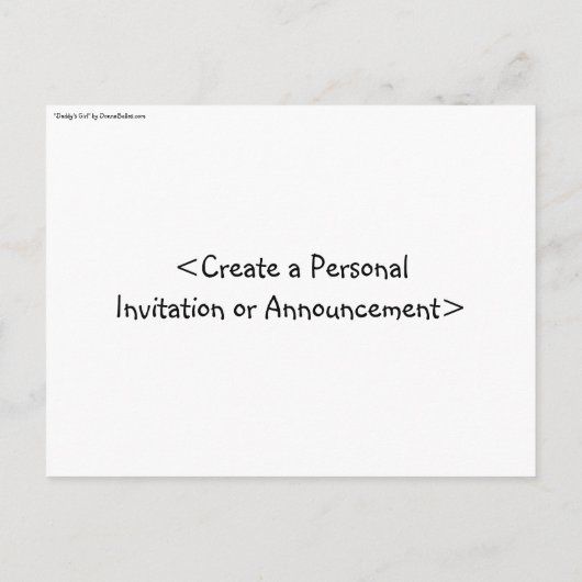 Papa's Meisje Briefkaart (Achterkant)