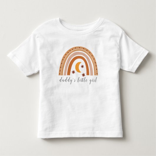 Papa's meisje Cute Boho Rainbow gepersonaliseerd Kinder Shirts (Voorkant)