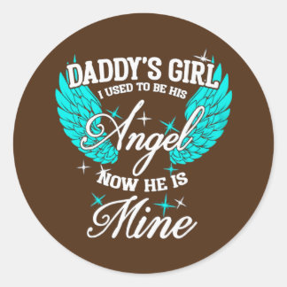 Papa's meisje dat ik vroeger z'n engel was, nu is ronde sticker