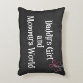 Papa's meisje en mama's wereldprijsopgave accent kussen (Voorkant(Verticaal))
