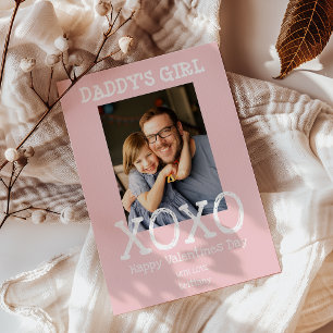 Papa's Meisje Foto Knuffels en Kusjes Valentij Feestdagenkaart