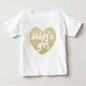 Papa's meisje Glitter-Print hart Golden (Voorkant)