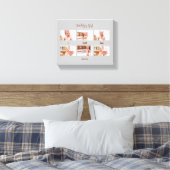 Papa's meisje Ik hou van You Photo Collage Gray Canvas Afdruk (Insitu (Slaapkamer))
