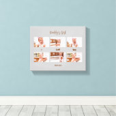 Papa's meisje Ik hou van You Photo Collage Gray Canvas Afdruk (Insitu (Houten vloer))