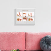 Papa's meisje Ik hou van You Photo Collage Gray Canvas Afdruk (Insitu (Woonkamer))