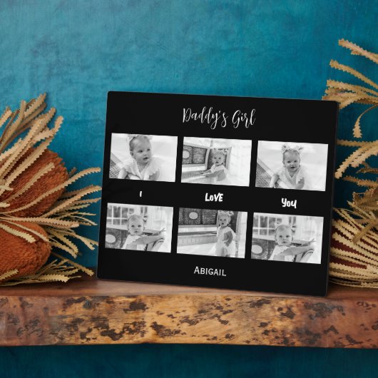 Papa's meisje Ik hou van You Photo Collage Plaque Fotoplaat (Zijkant)