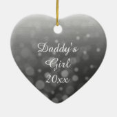 Papa's Meisje Kerstfoto Ornament Keepsake (Achterkant)