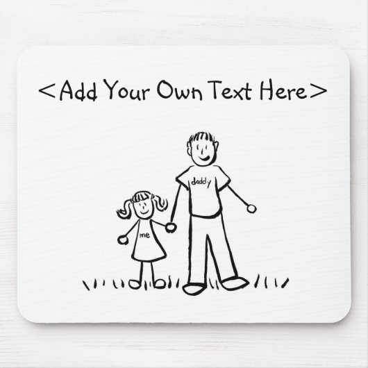 Papa's meisje Mousepad Muismat (Voorkant)