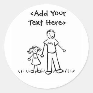 Papa's meisje ticker ronde sticker