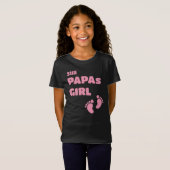 Papas Meisje - Voetafdrukken T-shirt (Voorkant volledig)