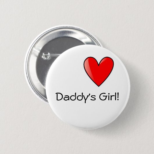 Papa's meisjesbadge ronde button 5,7 cm (Voorkant /achterkant)