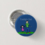 Papa's meisjesfamilie Kunst Aangepaste Buttonnen Ronde Button 3,2 Cm (Voorkant /achterkant)