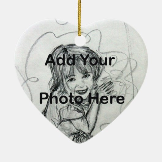 Papa's meisjespersonage Art Custom Ornament (Achterkant)